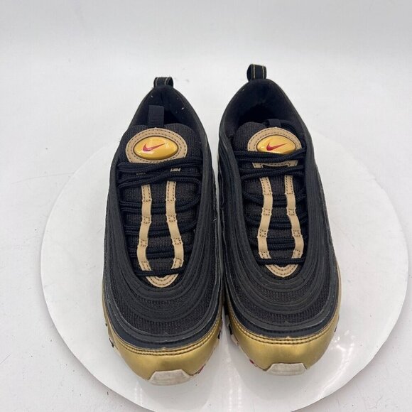 Nike Air Max 97 Men Size 4.5 AT5458-002 Black Metallic Gold Low Top Shoes - Picture 3 of 13